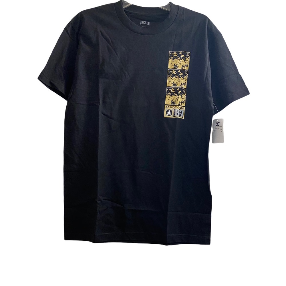 DC shoes arcade shitfight tee shirt Medium black - Picture 2 of 6